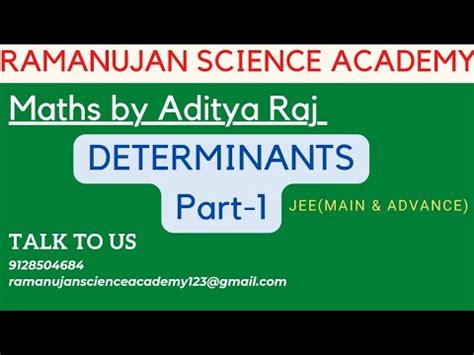 Determinant Part Class Th Bihar Board Jee Mains Advance One