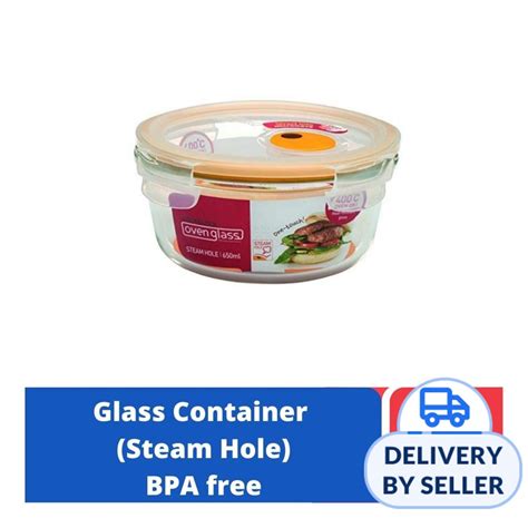 Lock Lock Glass Food Container With Steam Hole Round Ml Ntuc Fairprice