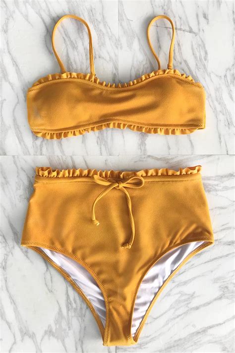 Bright Sunshine Solid Bikini Set