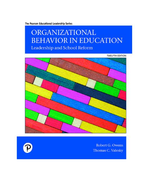 Organizational Behavior In Education Leadership And School Reform 12th