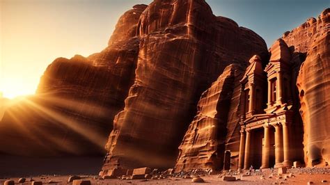 Una Escena Del Desierto Con Un Edificio En El Desierto Y La Palabra