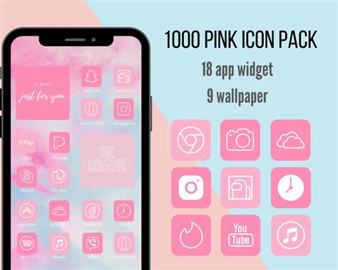 1000 Pink Ios Icon IOS 14 Ios 14 Aesthetic IPhone App Icons IPhone Home