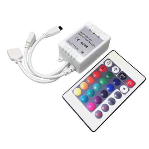 CONTROLADOR PARA TIRAS LED RGB Y MANDO GREEN LED