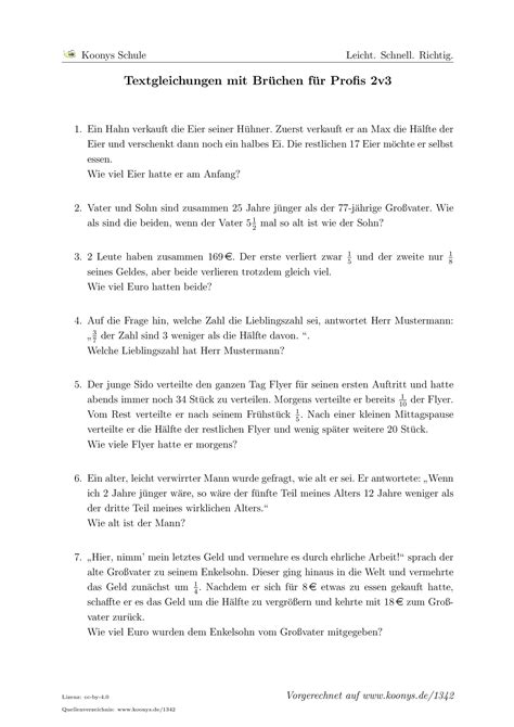 Terme Aufstellen Klasse 7 Arbeitsblätter Worksheets