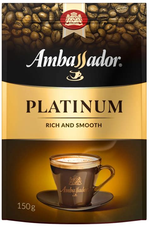 Каталог Кофе растворимый Ambassador Платинум, 150 г. пакет от магазина ...