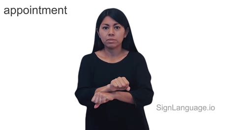 appointment in ASL - Example # 5 - American Sign Language