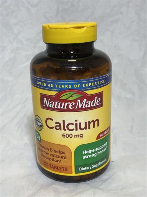 Nature Made Calcium With Vitamin D 600 Mg D3 400 Iu Supplement 220 Tablets For Sale Online Ebay