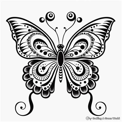 Butterfly Mandala Coloring Pages