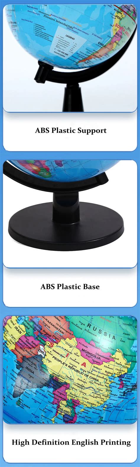 Desktop Globe World Globe Model World Map For Home Office Geography ...