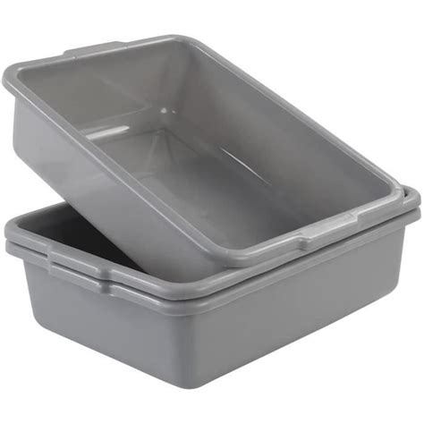 8 L Cuvette Bassine Plastique Rectangulaire Gris 3 Paquet 210