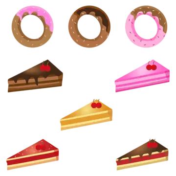 Set Of Sweets High Quality Image Vector Sweets Pastry Donut Png And