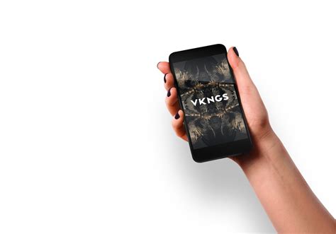 Female Hand holding iPhone Mockup - Mockup World