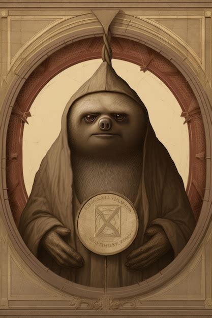 Premium Photo The Enchanting Realm Of The Sloth Wizard A Magical