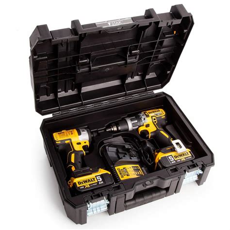 DeWalt 18V XR Combi Drill Impact Driver Twin Pack 2 X 5 0Ah