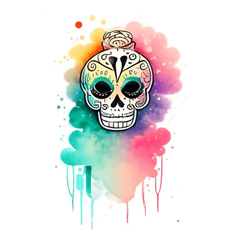 Sugar Skull Art Print Creative Fabrica