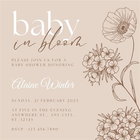 Free Custom Printable Baby Shower Invitation Templates Canva Atelier