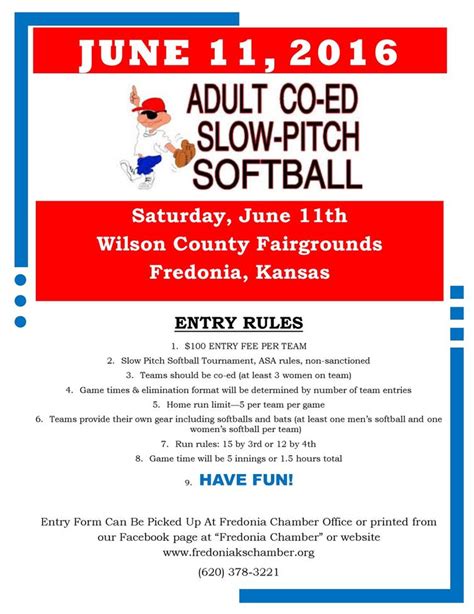 Co-ed Softball Tournament Rules