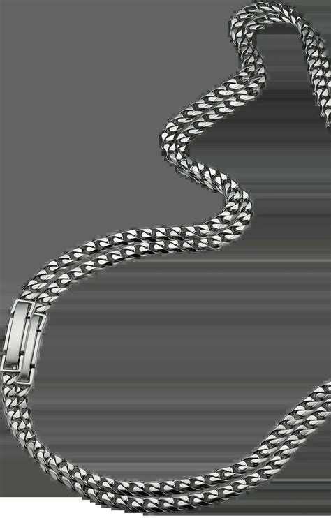 Standard Cuban Chain Necklace in Platinum, 5mm