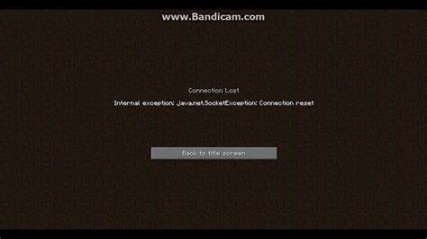 Java Net Socketexception Connection Reset Minecraft Help Youtube
