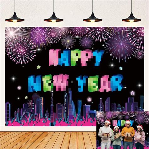 Happy New Year Backdrop 2024 6x4FT Happy New Year Banner For Nye