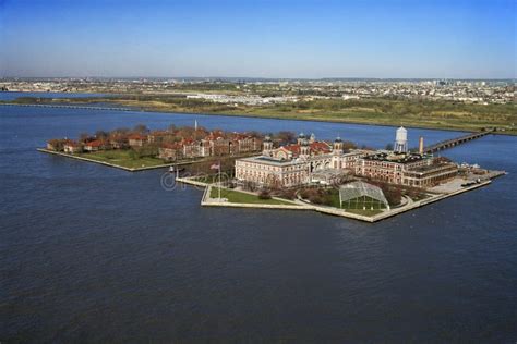 Aerial View Of The Statue Of Liberty And Ellis Island Editorial Photo