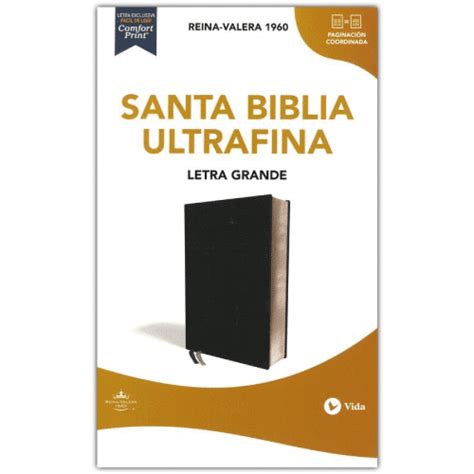 Santa Biblia Ultrafina Letra Grande Reina Valera Negra Librer A