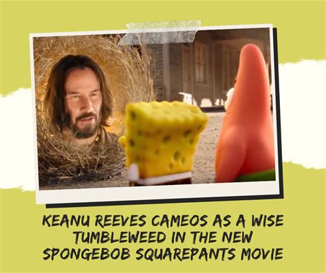 Keanu Reeves Cameos As A Wise Tumbleweed In The New Spongebob