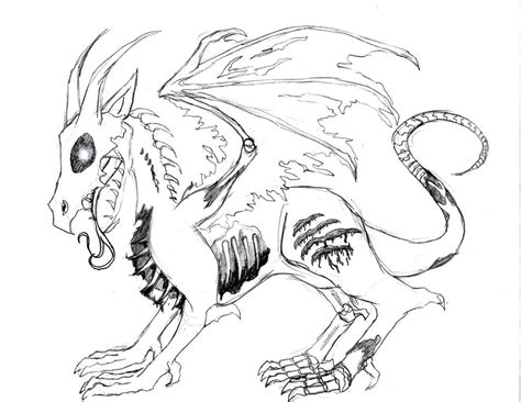 Undead Dragon Sketch By Dragoonzia On Deviantart