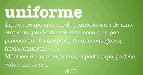 O Que Significa Uniforme