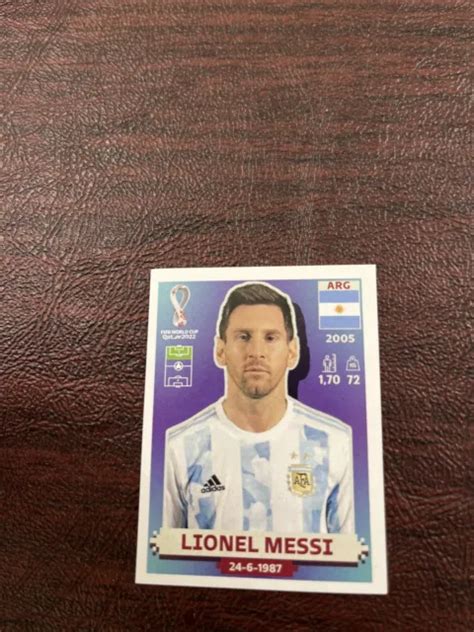 Autocollant Lionel Messi Panini Fifa Coupe Du Monde Qatar Arg