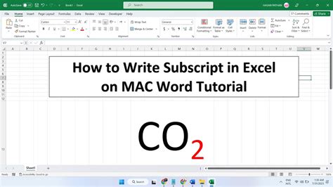 How To Write Subscript In Excel On MAC Word Tutorial YouTube