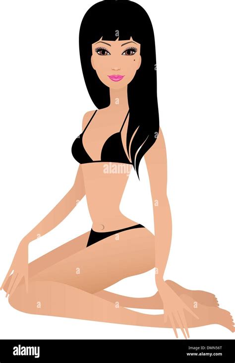 Beautiful Teen Girl In Bikini Stock Vektorgrafiken Kaufen Alamy