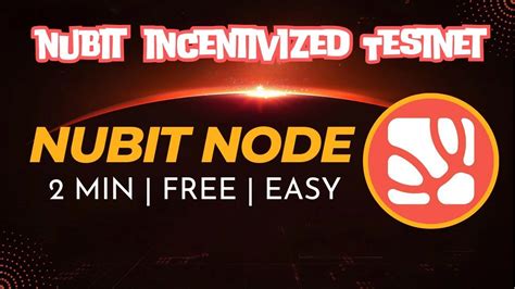 Nubit Incentivized Testnet Nubit Node Running Easy Free Node Youtube