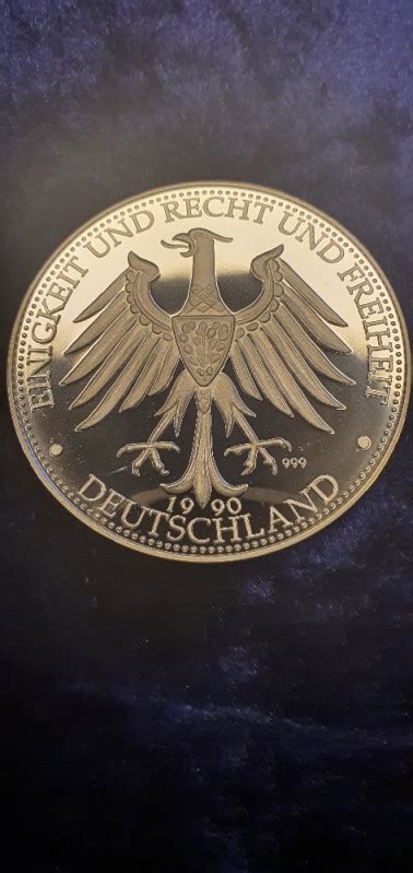 Medaljon čisto srebro 999 germany 1990 20gr Kovanice OLX ba