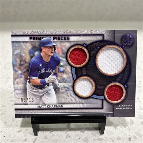 2023 Topps Museum Matt Chapman 15 Primary Pieces Quad Relic Blue Jays