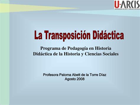 PPT La Transposición Didáctica PowerPoint Presentation free download