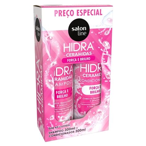 Kit Shampoo Condicionador Hidra Ceramidas Ml Salon Line Kit