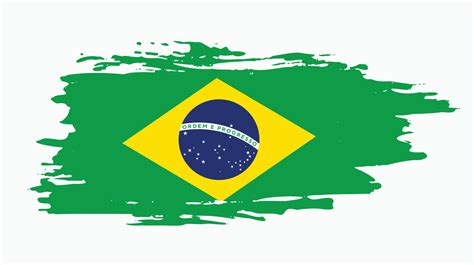 vector de bandera de brasil de pintura de mano 13023375 Vector en Vecteezy