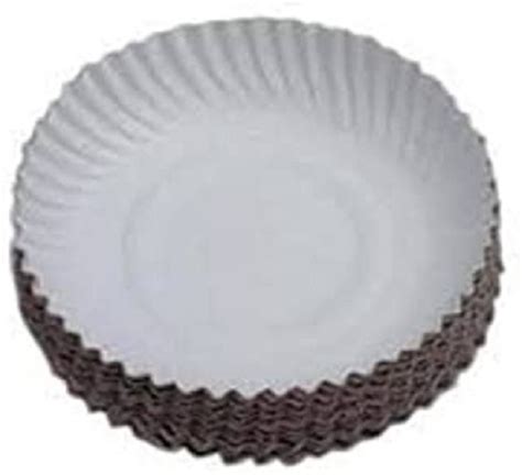 Eco Friendly Round Shape White Disposable Plain Paper Plate Size