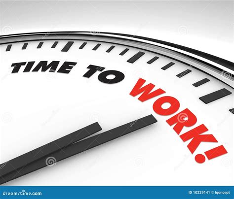 Time To Work Clock Stock Illustration Illustration Of Career 10229141