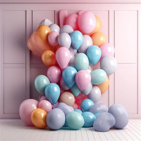 Premium AI Image | colorful party birthday background with balloons ...