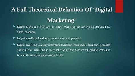 Digital Marketing Definition Communication Mix Advantages