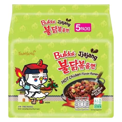 Samyang Buldak Hot Chicken Jjajang Ramen 140g X10 Black Bean Halal Food By Box