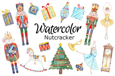 Nutcracker Watercolor Clipart Ballet Graphic By Goodfairyclipart