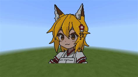 This is the Senko pixel art I made in my Minecraft world : r/ChurchOfSenko