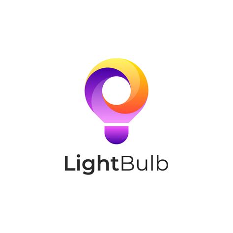 think bulb idea logo, bulb gradient colorful logo 9482888 Vector Art at ...