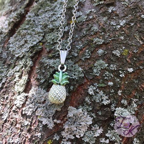 Pineapple Necklace Pineapple Pendant Fruit Necklace Etsy Uk