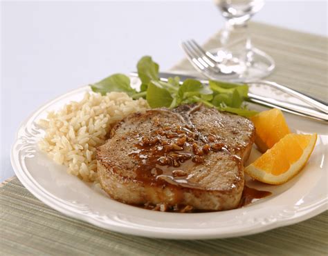 Braised Pork Chops With Orange Mustard Sauce Pork Recipes Pork Be Inspired