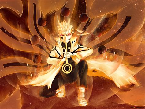 Naruto Shippuden Naruto Uzumaki Nine Mode Tail Hd Fond Décran