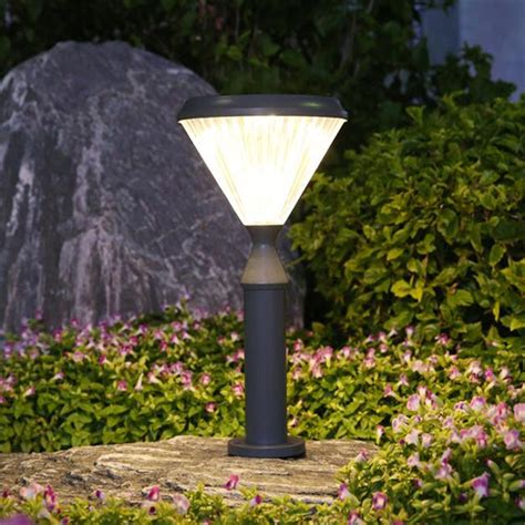 Solar Powered Bollard Garden Lights Fasci Garden